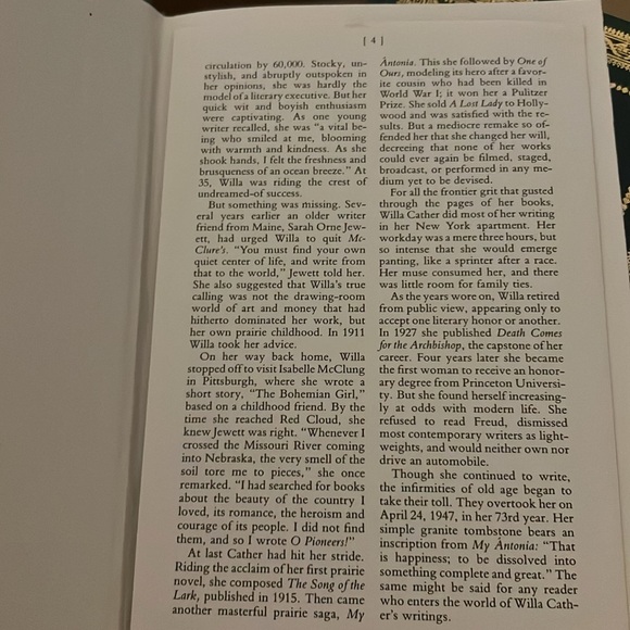 O Pioneers! Willa Cather Hardcover Book EUC 1990 Readers Digest Edition - Picture 4 of 9